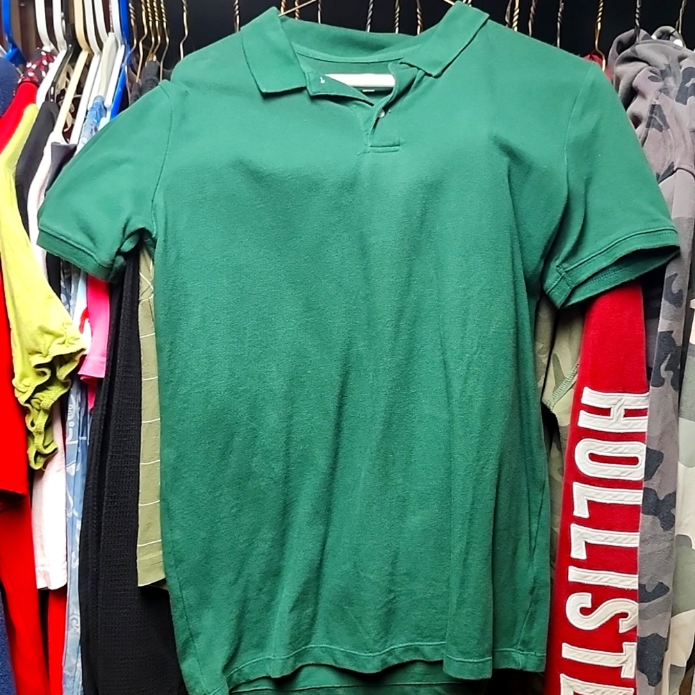 Old navy dark green polo size XL 14/16 short sleeve